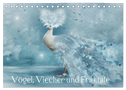 Vögel, Viecher und Fraktale (Tischkalender 2024 DIN A5 quer), CALVENDO Monatskalender