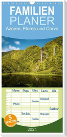 Familienplaner 2024 - Azoren Landschaften - Flores und Corvo mit 5 Spalten (Wandkalender, 21 x 45 cm) CALVENDO