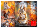 Eichhörnchen - tollkühne Kletterer (Wandkalender 2025 DIN A2 quer), CALVENDO Monatskalender