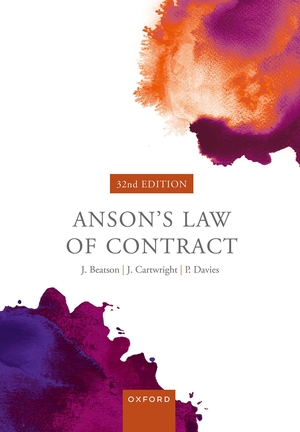 Beatson Fba, Jack / Cartwright, John et al. Anson's Law of Contract. Oxford University Press, 2026.