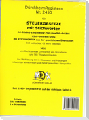 DürckheimRegister® 2450 STEUERGESETZE mit Stichworten (2024)
