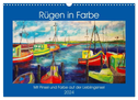 Rügen in Farbe - Mit Pinsel und Farbe auf der Lieblingsinsel (Wandkalender 2024 DIN A3 quer), CALVENDO Monatskalender
