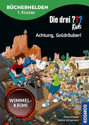 Scheller, Anne. Die drei ??? Kids, Bücherhelden 1. Klasse, Achtung, Goldräuber! - Leicht lesen lernen - Wimmel-Krimi ab 6 Jahren mit Wimmelseiten zum Miträtseln, spannende Detektivabenteuer mit Justus, Peter und Bob.. Franckh-Kosmos, 2026.
