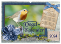 Der poetische Vogelkalender (Wandkalender 2024 DIN A3 quer), CALVENDO Monatskalender