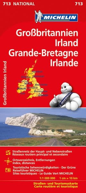 Michelin (Hrsg.). Großbritannien, Irland 1 : 1 000 000 - Straßen- und Tourismuskarte. Michelin Editions, 2022.