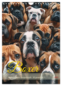 Boxer - Liebenswerte Kasperköpfe (Wandkalender 2025 DIN A4 hoch), CALVENDO Monatskalender