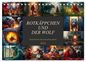 Rotkäppchen und der Wolf (Tischkalender 2024 DIN A5 quer), CALVENDO Monatskalender