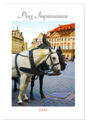 Prag Impressionen (Wandkalender 2024 DIN A2 hoch), CALVENDO Monatskalender