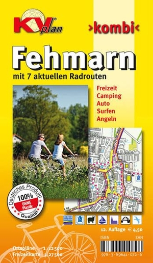 Fehmarn, KVplan, Radkarte/Freizeitkarte/Stadtplan, 1:27.500 / 1:12.500. KommunalVerlag Tacken e.K, 2020.