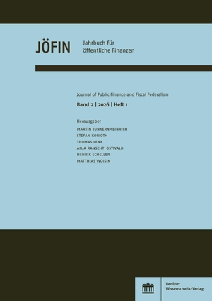 Junkernheinrich, Martin / Stefan Korioth et al (Hrsg.). Jahrbuch für öffentliche Finanzen 2 (2026) 1. BWV Berliner-Wissenschaft, 2026.