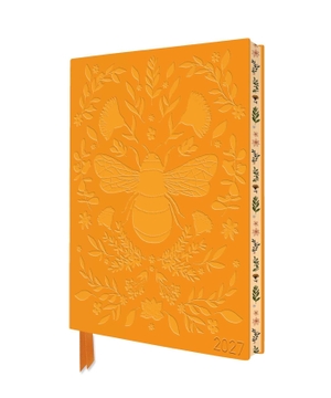 Flame, Tree. Jade Mosinski - Biene - Tischkalender 2027 - Original Flame Tree Publishing DIN A5-Format Exquisit Tischkalender mit Softcovereinband aus Kunstleder mit dreidimensionaler Einbandprägung und farbigem, künstlerisch gestalteten Buchschnitt. Browntrout Verlags GmbH, 2026.