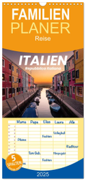 Familienplaner 2025 - Italien - einzigartige Motive mit 5 Spalten (Wandkalender, 21 x 45 cm) CALVENDO