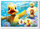Lustige Enten. Niedlich und farbenfroh (Tischkalender 2024 DIN A5 quer), CALVENDO Monatskalender