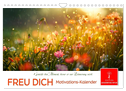 Freu Dich Motivations-Kalender (Wandkalender 2025 DIN A4 quer), CALVENDO Monatskalender