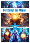 Der Kampf der Magier (Wandkalender 2025 DIN A2 hoch), CALVENDO Monatskalender