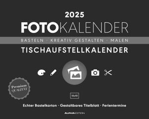 Alpha Edition (Hrsg.). Creative Line Tischaufsteller quer 2025 - Kreativ-Kalender - DIY-Kalender - Kalender zum Basteln - Tischkalender - 20x16 - Bastelpapier schwarz. Neumann Verlage GmbH & Co, 2024.