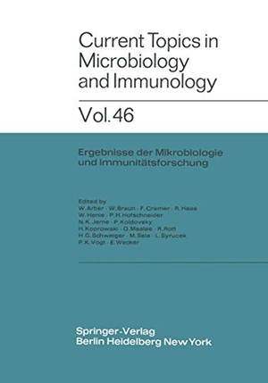 Arber, W. / Maaløe, O. et al. Current Topics in Microbiology and Immunology / Ergebnisse der Mikrobiologie und Immunitätsforschung. Springer Berlin Heidelberg, 2012.
