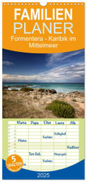 Familienplaner 2025 - Formentera - Karibik im Mittelmeer mit 5 Spalten (Wandkalender, 21 x 45 cm) CALVENDO