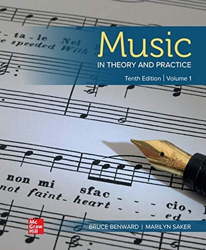 Benward, Bruce / Marilyn Saker. Loose Leaf for Music in Theory and Practice, Volume 1. McGraw Hill LLC, 2020.