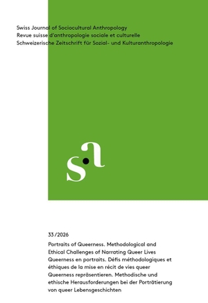 Schweizerische Ethnologische Gesellschaft (Hrsg.). Schweizerische Zeitschrift für Sozial- und Kulturanthropologie - Queerness repräsentieren. Methodische und ethische Herausforderungen bei der Porträtierung von queeren Lebensgeschichten. Seismo Verlag, 2026.