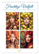 Fruchtige Vielfalt - Zauberhafte Kopfbedeckungen aus einem farbenfrohen Reigen der Natur (Wandkalender 2025 DIN A4 hoch), CALVENDO Monatskalender