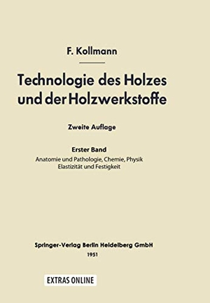 Kollmann, Franz. Technologie des Holzes und der Holzwerkstoffe - 1. Band. Springer Berlin Heidelberg, 1951.