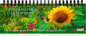 Neumann Verlage GmbH & Co KG (Hrsg.). Zauberhafte Gärten 2027 - Tischkalender 29,7x10,5 cm mit Aufstellfunktion, Wochenkalender mit 53 Gartenmotiven, ideal für Schreibtisch, Küche & für Gartenliebhaber. Neumann Verlage GmbH & Co, 2026.