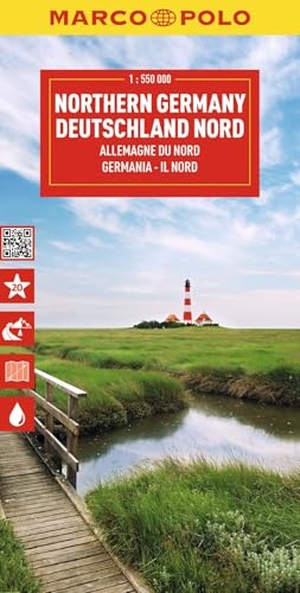 Marco, Polo (Hrsg.). MARCO POLO Reisekarte Deutschland Nord 1:550.000 - Straßenkarte und Autokarte mit sehenswerten Strecken, Highlights und digitaler Erweiterung. Mairdumont, 2024.