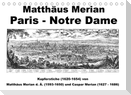 Matthäus Merian Paris Notre-Dame (Tischkalender 2023 DIN A5 quer)