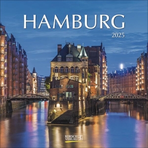 Korsch, Verlag (Hrsg.). Hamburg 2025 - Broschürenkalender mit Ferienterminen. Format: 30 x 30 cm. Korsch Verlag GmbH, 2024.