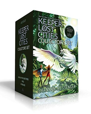 Messenger, Shannon. Keeper of the Lost Cities Collector's Set (Includes a Sticker Sheet of Family Crests) (Boxed Set) - Keeper of the Lost Cities; Exile; Everblaze. Aladdin Paperbacks, 2020.