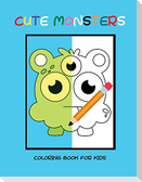 Cute monsters coloring book for kids
