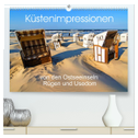 Küstenimpressionen von den Ostseeinseln Rügen und Usedom (hochwertiger Premium Wandkalender 2024 DIN A2 quer), Kunstdruck in Hochglanz