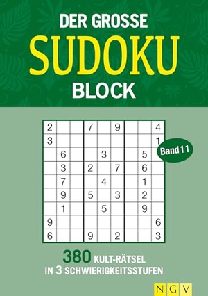 Naumann & Göbel Verlagsgesellschaft mbH (Hrsg.). Der große Sudoku Block Band 11 - 380 Sudoku-Rätsel für Erwachsene in 3 Schwierigkeitsstufen. Naumann & Göbel Verlagsg., 2026.