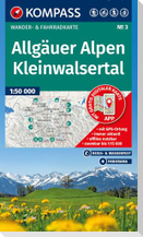 KOMPASS Wanderkarte 3 Allgäuer Alpen, Kleinwalsertal 1:50.000