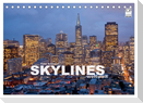 Skylines weltweit (Tischkalender 2025 DIN A5 quer), CALVENDO Monatskalender