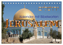 Jerusalem. Kalender mit Bibelworten (Tischkalender 2024 DIN A5 quer), CALVENDO Monatskalender
