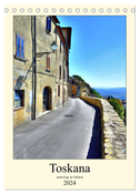 Toskana - Unterwegs in Volterra (Tischkalender 2024 DIN A5 hoch), CALVENDO Monatskalender