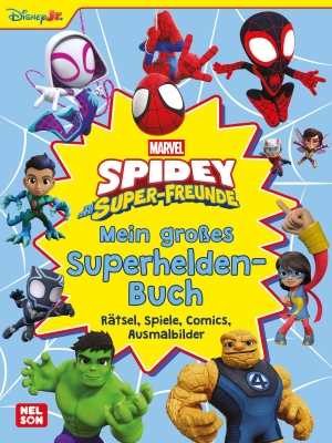 Spidey und seine Super-Freunde: Mein großes Superhelden-Buch - Rätsel, Spiele, Comics, Ausmalbilder | Spiel-, Rätsel- und Lesespaß für Kinder ab 4 Jahren. Nelson Verlag, 2026.