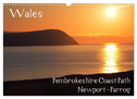 Wales - Pembrokeshire Coast Path (Wandkalender 2024 DIN A3 quer), CALVENDO Monatskalender
