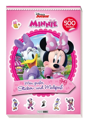 Disney Minnie: Mein großer Sticker- und Malspaß - über 500 Sticker auf 30 Seiten, sowie 30 Seiten mit Ausmalbildern (schwarz-weiß). Panini Verlags GmbH, 2020.