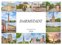 Darmstadt Stadtansichten (Wandkalender 2024 DIN A2 quer), CALVENDO Monatskalender