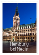 Hamburg bei Nacht (Wandkalender 2024 DIN A2 hoch), CALVENDO Monatskalender