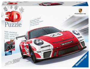 Ravensburger 3D Puzzle 11558 - Porsche 911 GT3 Cup im Salzburg Design - Die berühmte Fahrzeug und Sportwagen Ikone im legendären Design als 3D Puzzle Auto - Erlebe Puzzeln in der 3. Dimension. Ravensburger Spieleverlag, 2023.