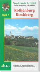 Karte des Schwäbischen Albvereins 05 Rothenburg - Kirchberg 1 : 35 000