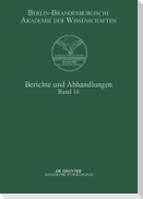 Berichte und Abhandlungen. Band 16