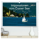 Impressionen vom Comer See (hochwertiger Premium Wandkalender 2025 DIN A2 quer), Kunstdruck in Hochglanz