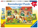 Ravensburger Kinderpuzzle 05178 - Ferien auf dem Pferdehof - 2x12 Teile Puzzle für Kinder ab 3 Jahren