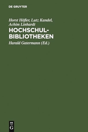 Höfler, Horst / Kandel, Lutz et al. HochschulBibliotheken - alternative Konzepte und ihre Kosten : Bericht zu einem Forschungsprojekt. De Gruyter Saur, 1984.