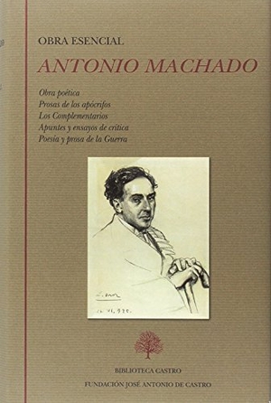 Machado, Antonio / Pedro Cerezo Galán. Obra esencial : obra poética : Prosas de los apócrifos ; Los complementarios ; Apuntes y ensayos de crítica ; Poesía y prosa de la guerra. Fundación José Antonio de Castro, 2018.